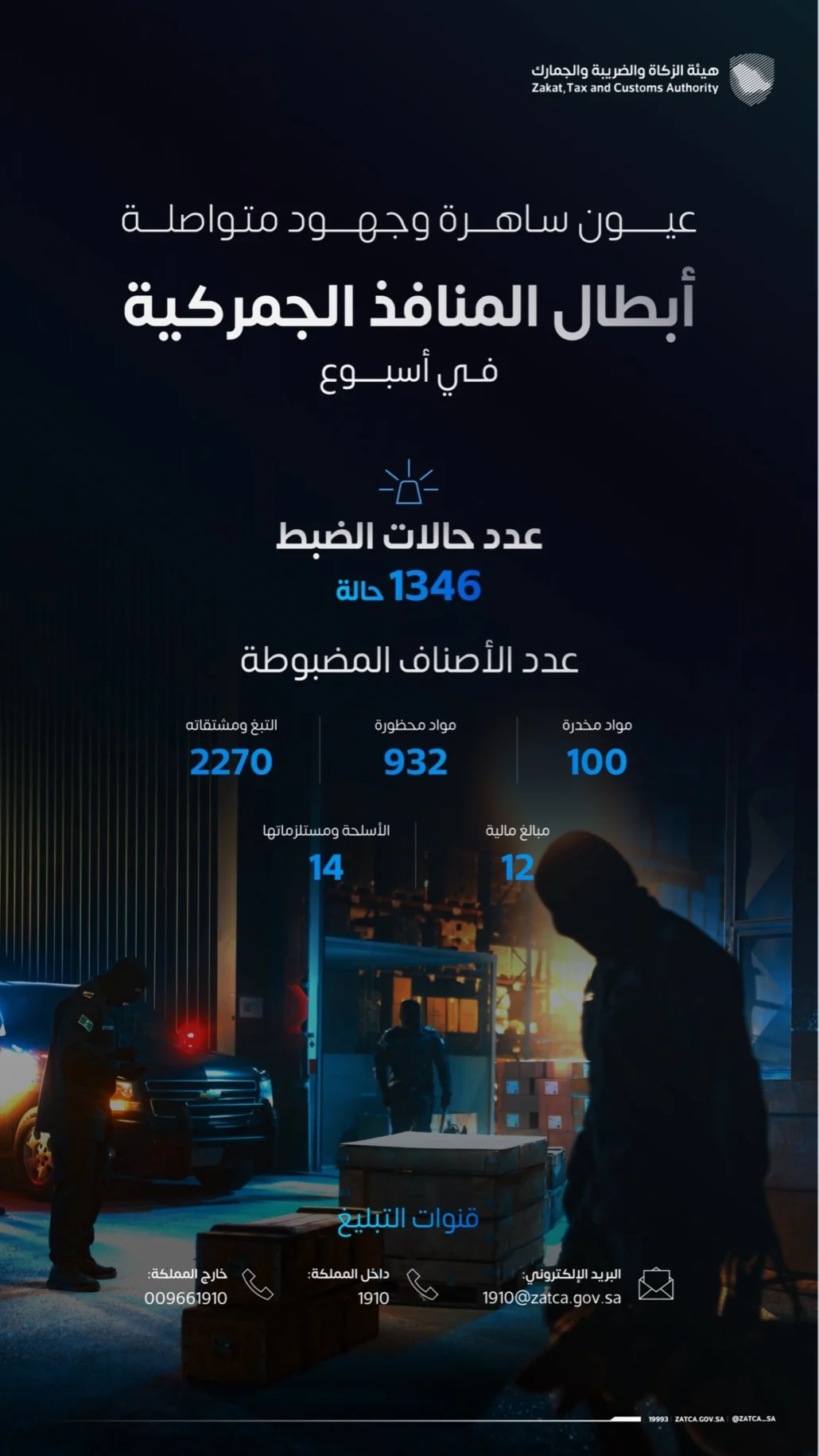 شملت الأصناف المضبوطة 100 صنف من المواد المخدرة