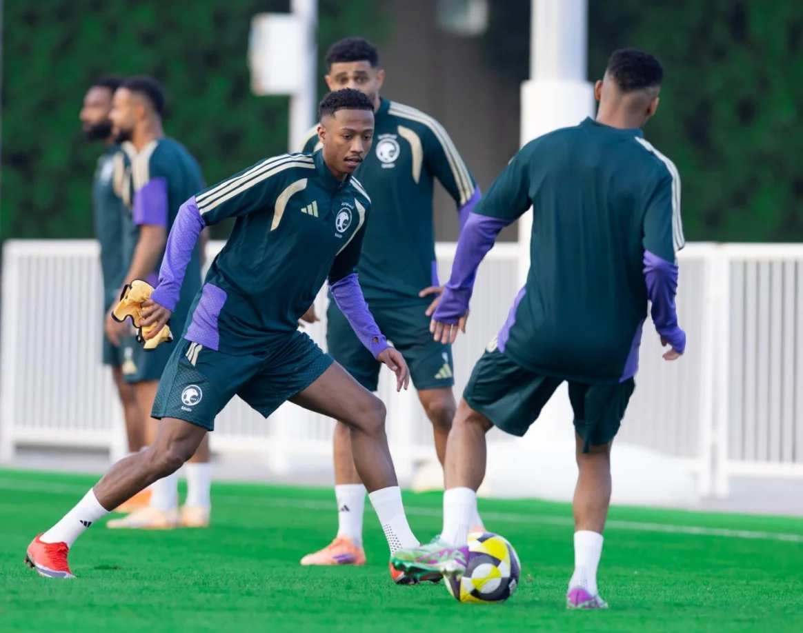 جانب من تدريبات المنتخب السعودي