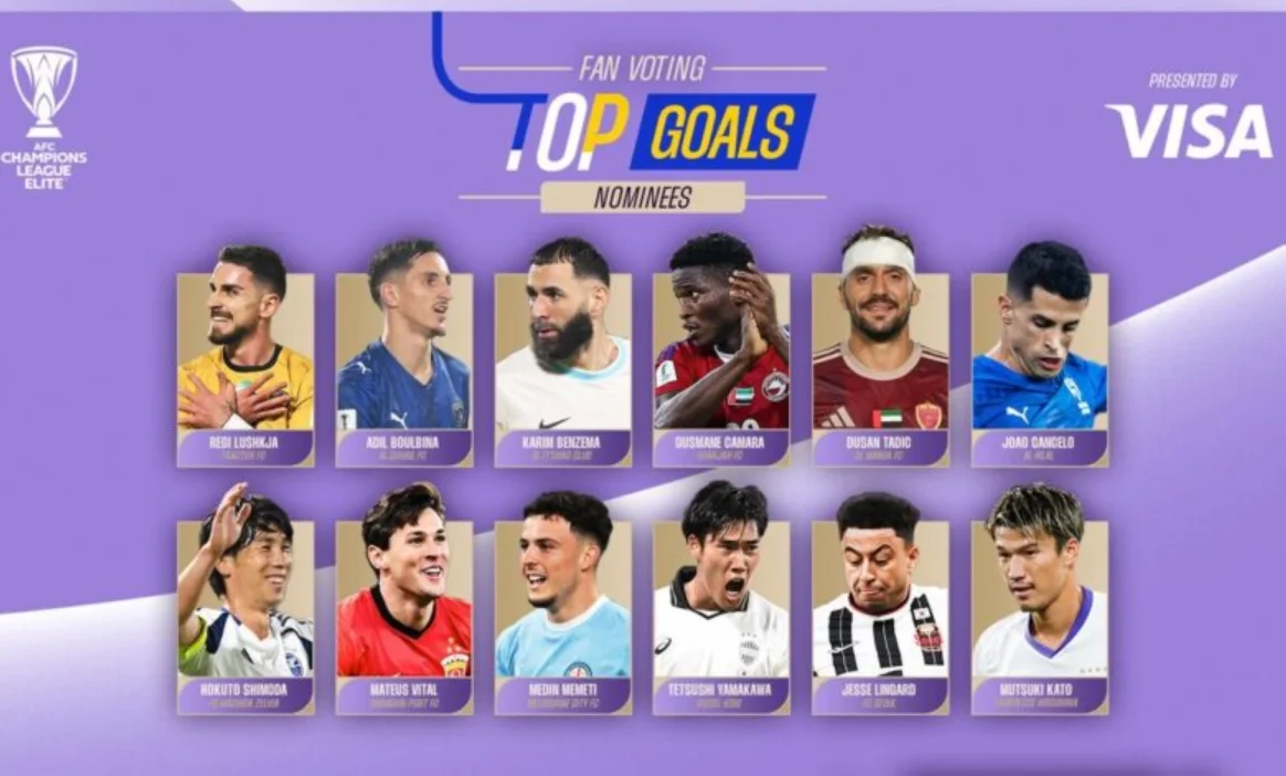 الأسماء المرشحة لجائزة أفضل هدف في الجولة بدوري أبطال آسيا للنخبة