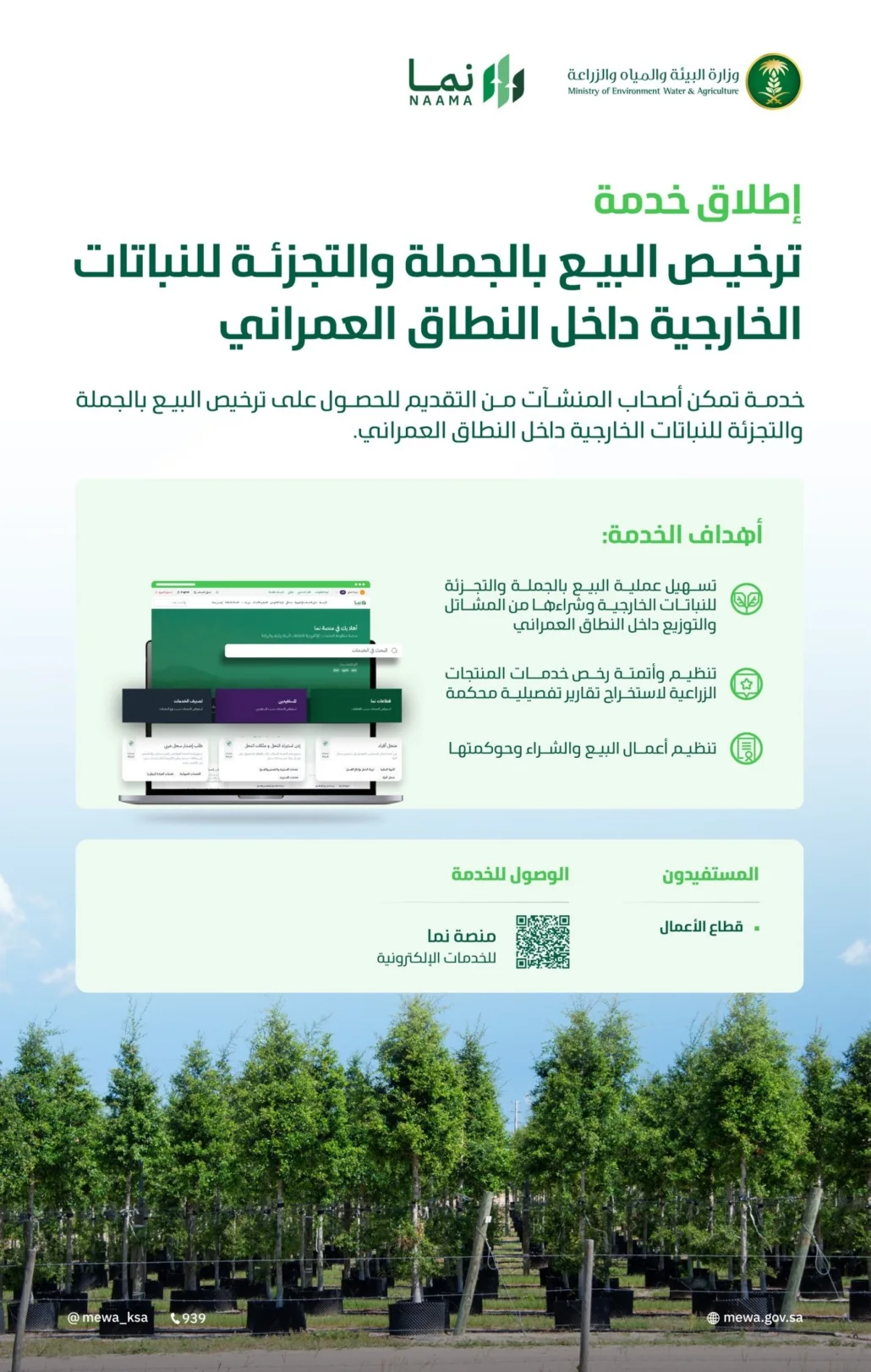 خدمة مجانية لترخيص البيع بالجملة والتجزئة