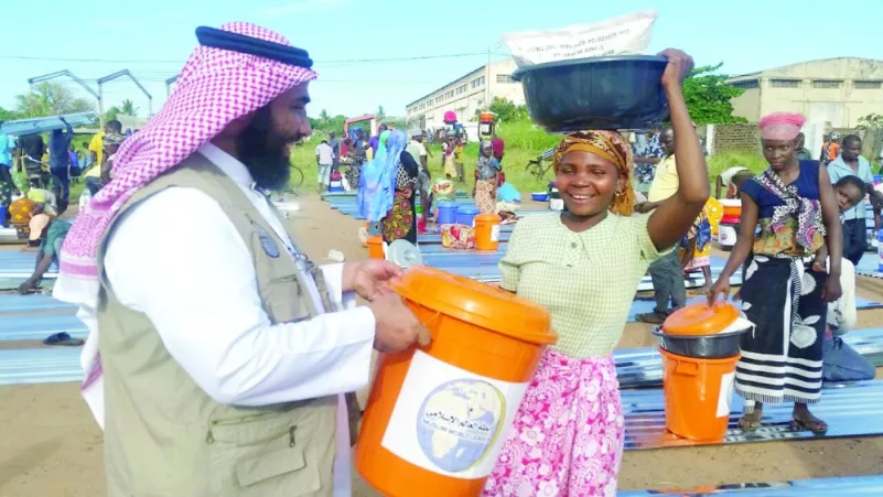 مساعدات من رابطة العالم الإسلامي للمتضررين بموزمبيق