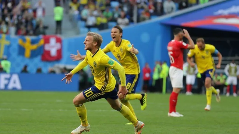 السويد تتأهل للدور ربع النهائي بعد تغلبها على سويسرا بهدف دون مقابل