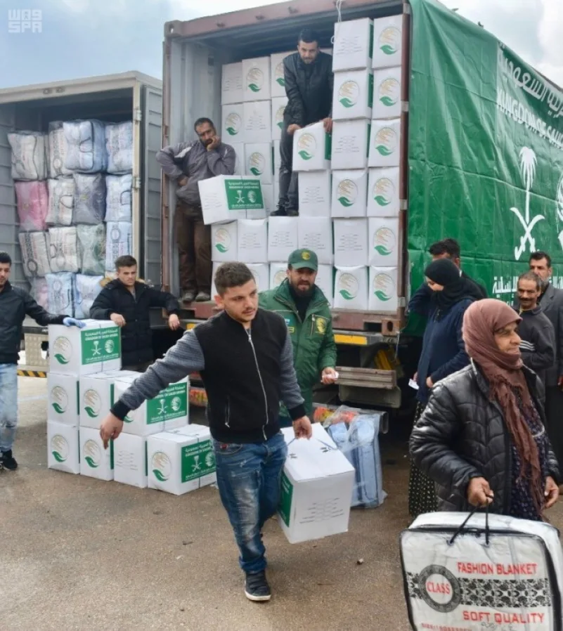 "سلمان للإغاثة": 275 طن مواد غذائية لليمن.. ومساعدات إنسانية للسوريين بالبقاع