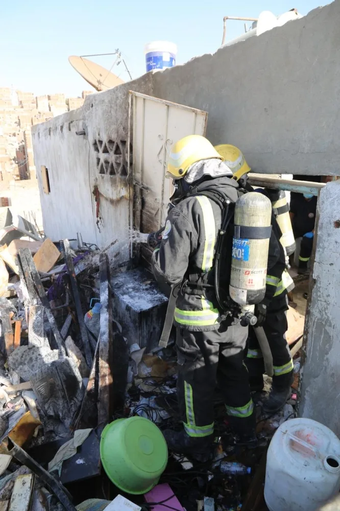 وفاة 3 أطفال في حريق بمنزل شعبي في مكة