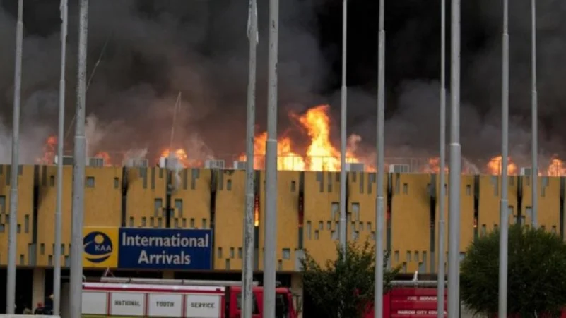 اندلاع حريق في مطار كينيا الرئيسي