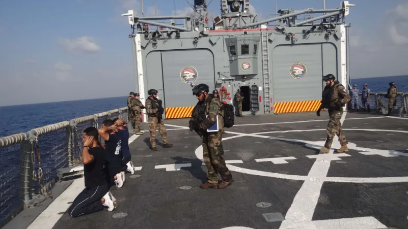 تدريب بحري مصري فرنسي بنطاق البحر المتوسط