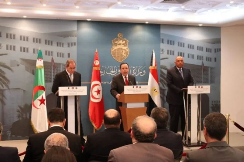 وزراء خارجية تونس ومصر والجزائر يعربون عن قلقهم وانشغالهم من الوضع الحالي في ليبيا