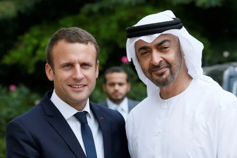 ولي عهد أبوظبي يبحث مع الرئيس الفرنسي تعزيز الشراكة الإستراتيجية
