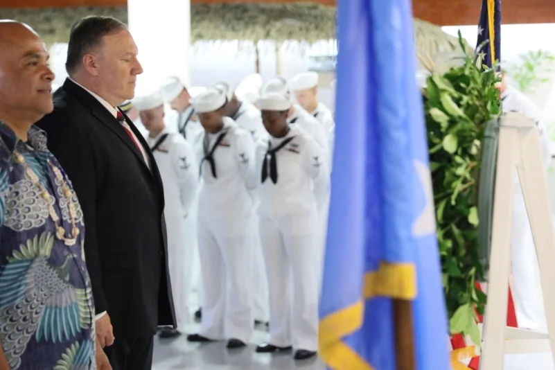 إستفزاز أمريكي للصين.. بومبيو لميكرونيزيا ومناورات عسكرية مع سيول