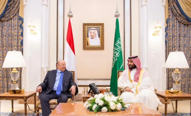 ولي العهد يجتمع مع الرئيس اليمني