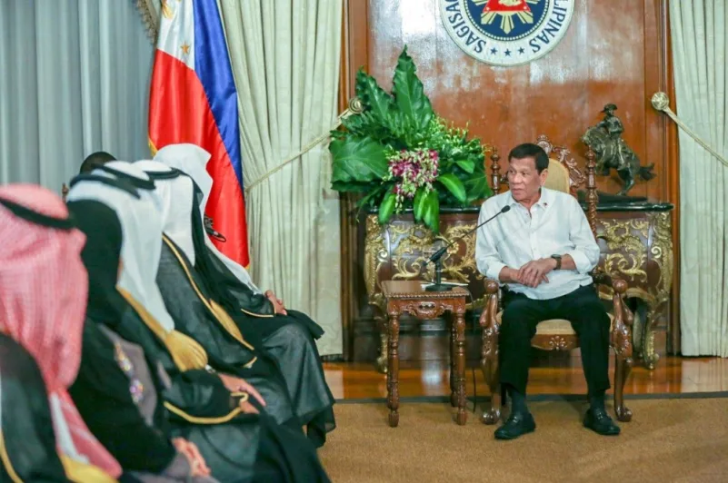 "دوتيرتي" يشكر المملكة على مواقفها الداعمة لجمهورية الفلبين