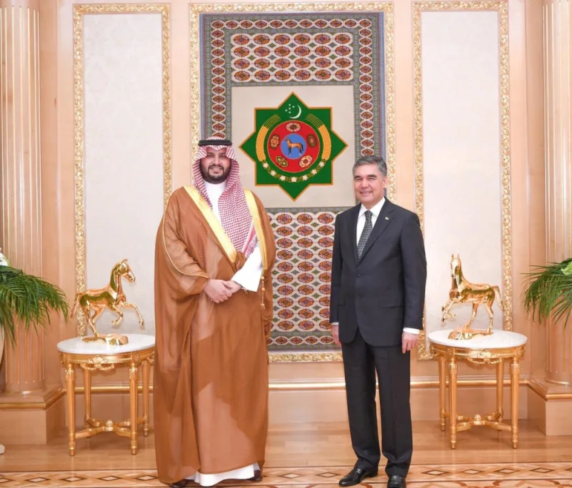الأمير تركي بن محمد يبحث مع رئيس تركمانستان تعزيز العلاقات الثنائية