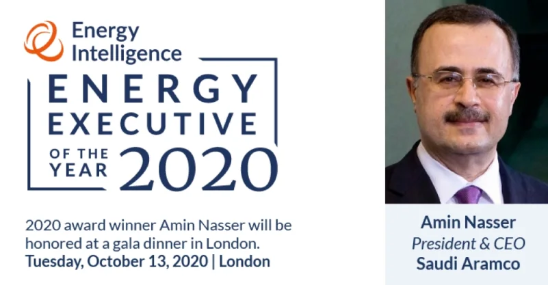 أمين الناصر يفوز بشخصية العام التنفيذية في مجال الطاقة العالمية لعام 2020