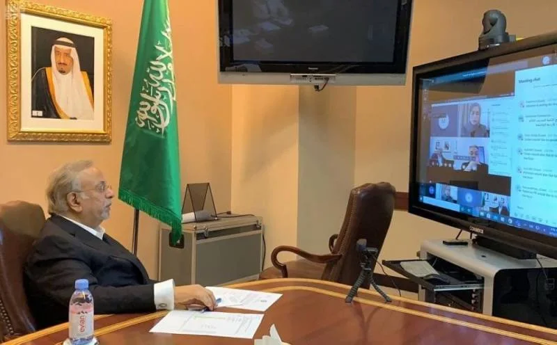 المعلمي يشارك في اجتماع المجموعة العربية بالأمم المتحدة لمواجهة كورونا