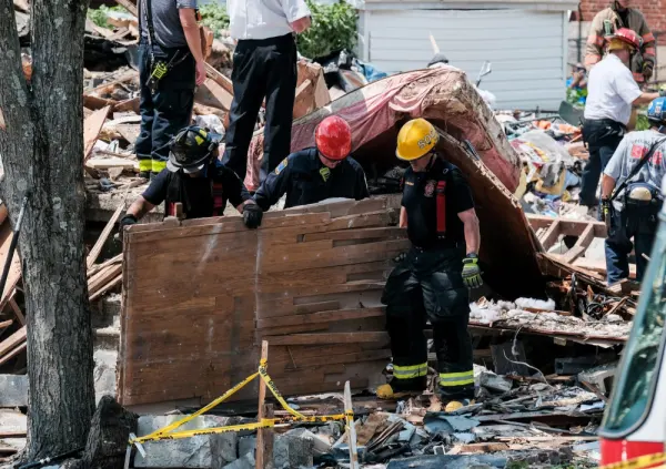 انفجار ضخم يدمر عدداً من المنازل في ولاية ميرلاند الأمريكية