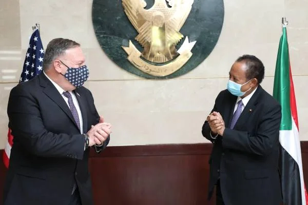 رئيس الوزراء السوداني يلتقي وزير الخارجية الأمريكي