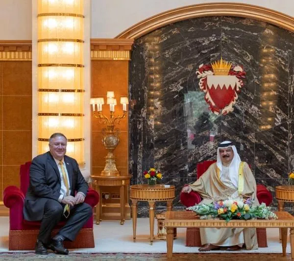 البحرين تؤكد لبومبيو ضرورة قيام دولة فلسطينية لتحقيق السلام