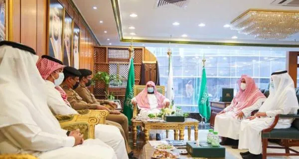 السديس يعقد اول إجتماع مع قائد قوة أمن المسجد الحرام الجديد