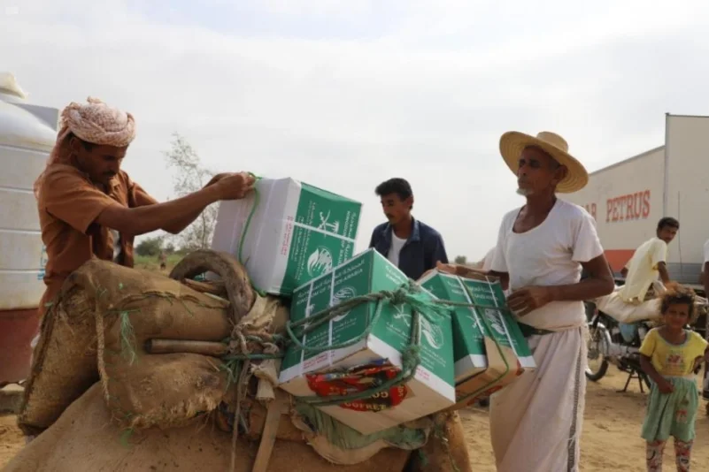 "سلمان للإغاثة" يوزع 500 طن من السلال الغذائية في مديريات حجة