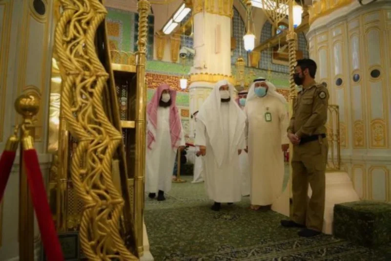 السديس يتفقد تطبيق الإجراءات الاحترازية والتدابير الوقائية بالمسجد النبوي