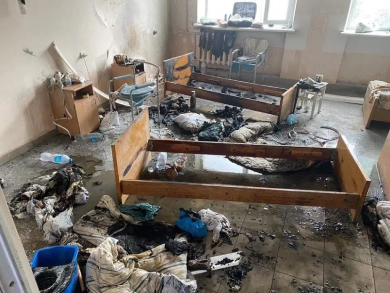 أوكرانيا.. قتيل بسبب حريق في وحدة خاصة بـ "كورونا"