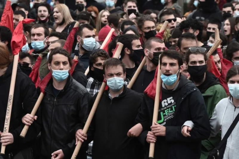 اليونان.. تظاهرات طلابية على خلفية مزاعم عنف أمني