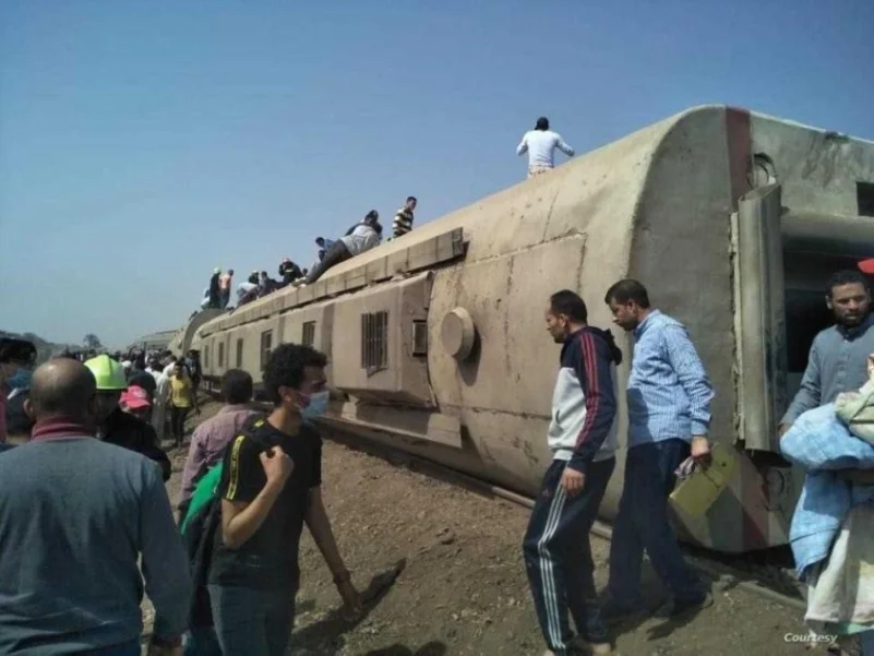 إصابة 97 شخصًا في حادث قطار طوخ بمصر
