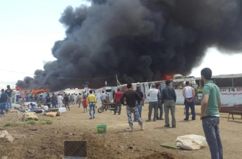 العراق.. حريق بمخيم للنازحين في كردستان يلتهم مئات الخيم
