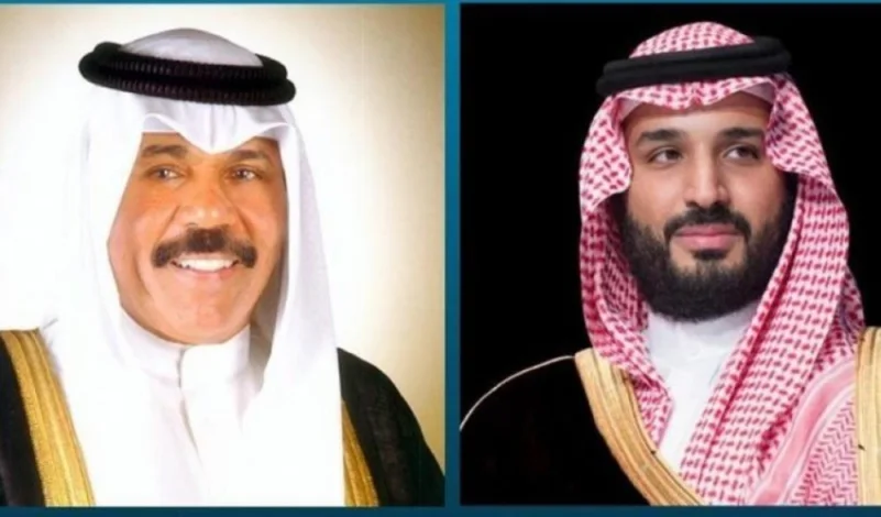 ولي العهد يعزي أمير الكويت في وفاة الشيخ منصور