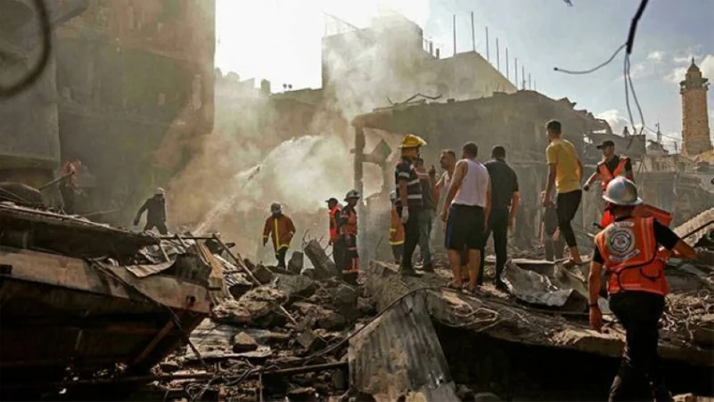 قتيل وعشرة جرحى في انفجار وسط مدينة غزة
