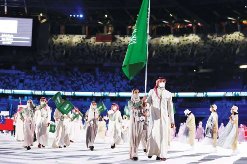 العلم السعودي يرفرف في سماء الأولمبياد
