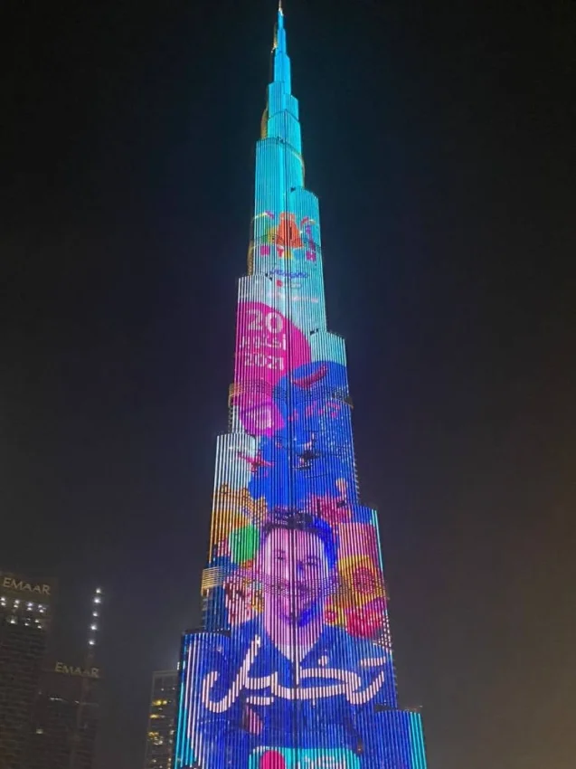 برج خليفة يعرض لقطات من الفيديو الترويجي لموسم الرياض