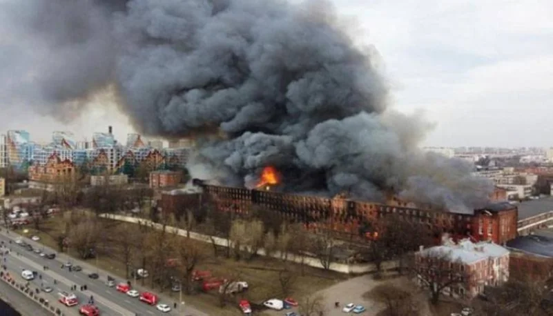 مصرع 7 أشخاص في حريق بمصنع في روسيا