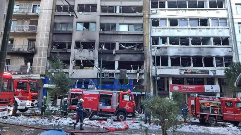 انفجار قوي يهز أثينا وتضرر عدة مبان
