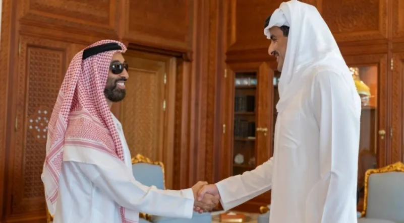 أمير قطر يستقبل مستشار الأمن الوطني لدولة الإمارات