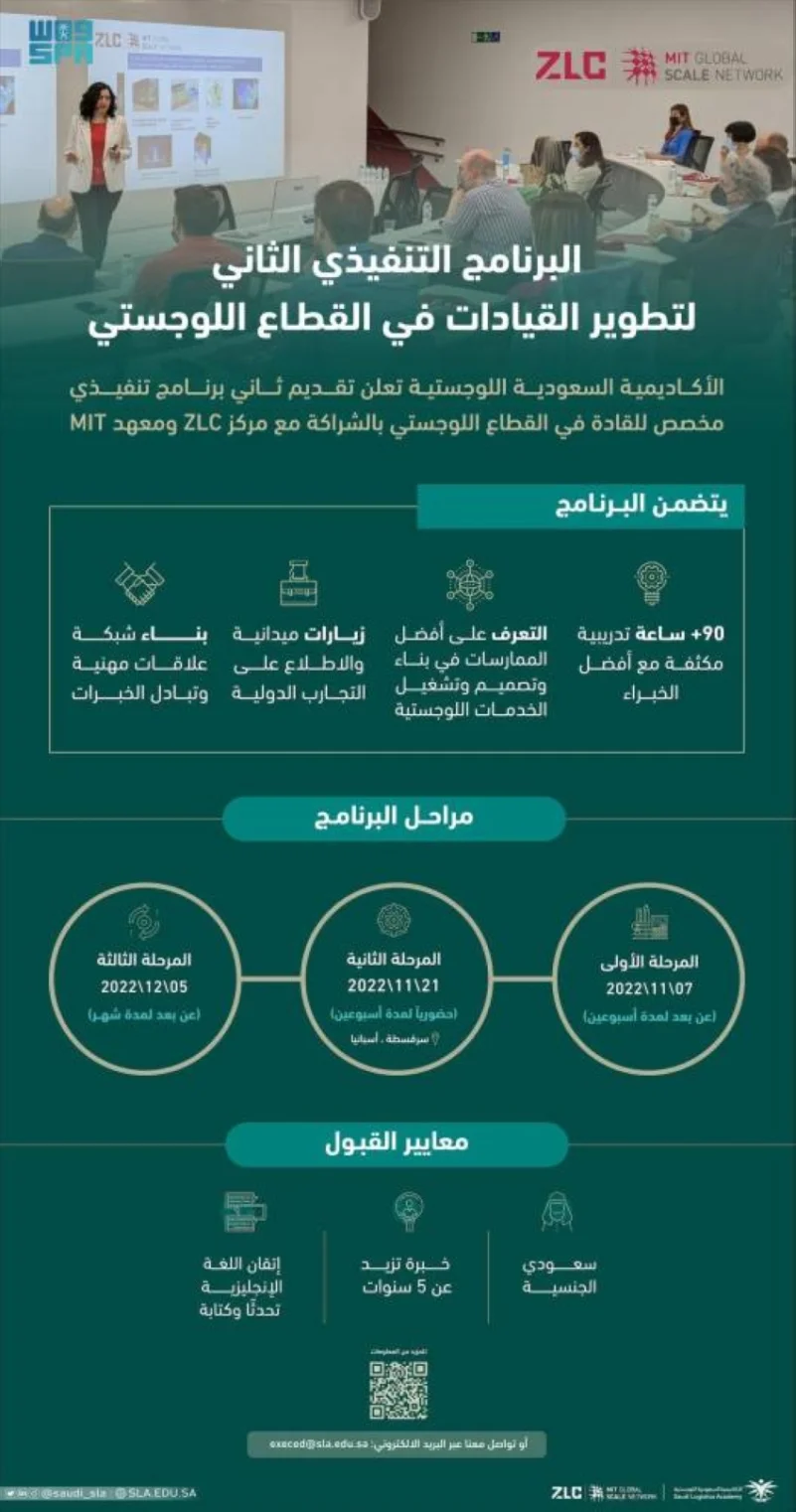 الأكاديمية السعودية اللوجستية تطلق ثاني برنامج لتطوير القيادات في القطاع اللوجستي