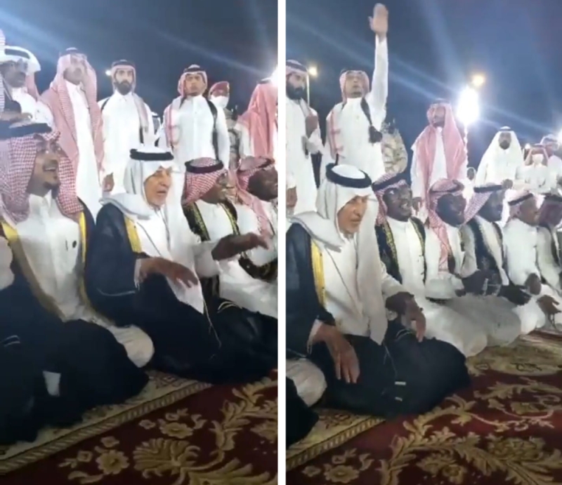 شاهد.. الأمير خالد الفيصل يؤدي عرضة "السامري"  الشهيرة احتفالا بيوم التأسيس