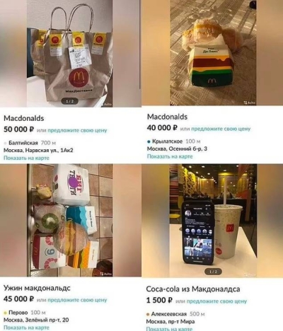 "هنا مخبأ صديقي".. شاهد: روسي يملأ ثلاجته بوجبات "ماكدونالدز" بعد إغلاق فروع المطعم في بلاده