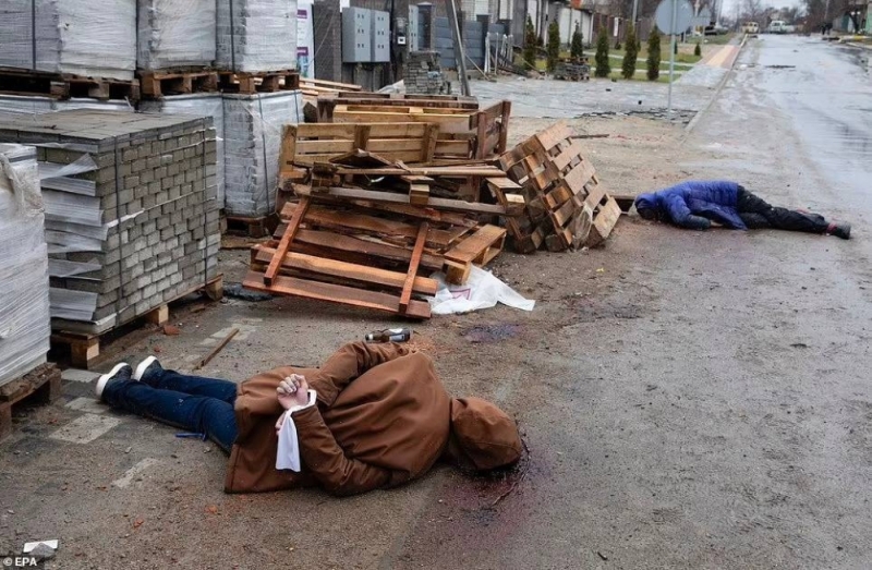 إبادة جماعية .. شاهد : ماذا فعلت القوات الروسية  في  مدينة "بوتشا  الأوكرانية" قبل الانسحاب منها