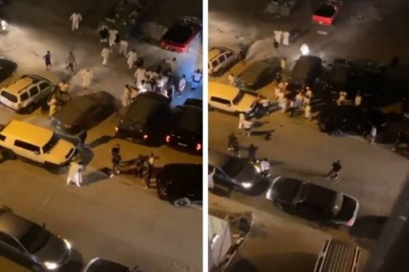 الكشف عن سبب وقوع مشاجرة عنيفة بين كويتيين بالسكاكين والسواطير وسط شارع بصباح السالم 