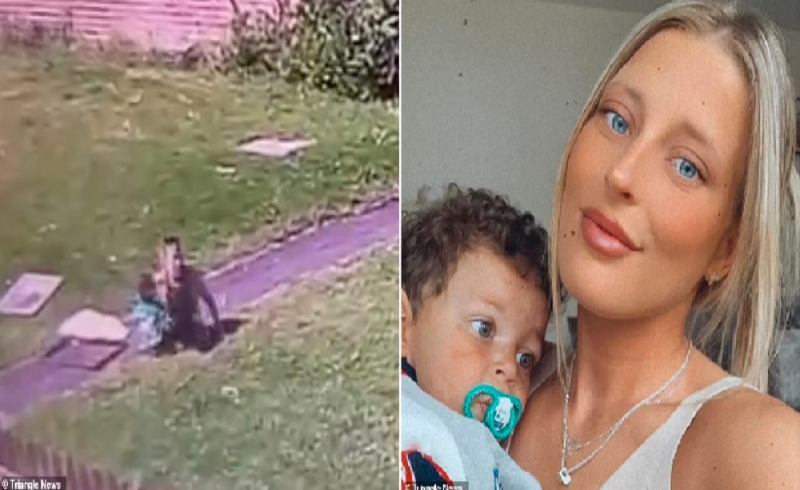 فيديو .. لحظة سقوط طفل رضيع  في بالوعة مجاري  ..شاهد ردة فعل والدته