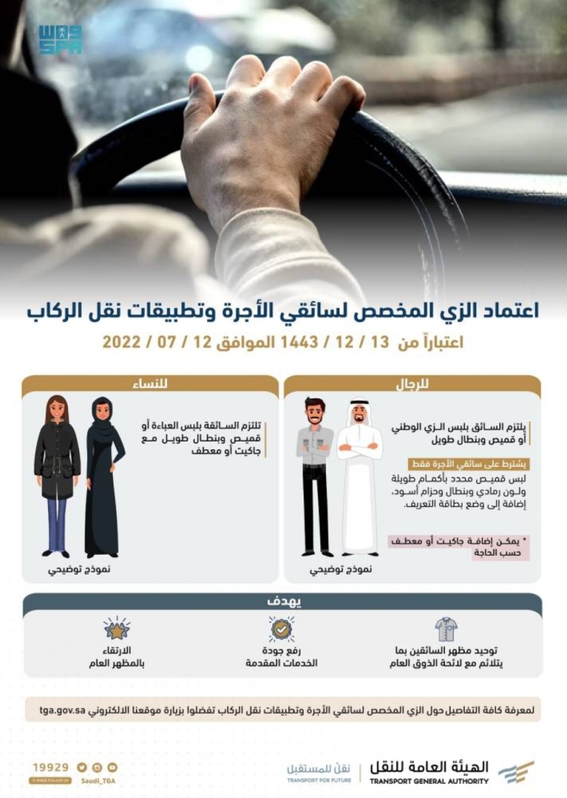 شاهد: اعتماد الزّي الموحد لسائقي الأجرة وتطبيقات نقل الركاب للرجال والنساء