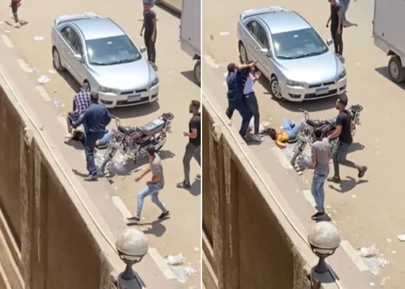 شاهد : طالب يذبح زميلته أمام بوابة جامعة المنصورة في مصر!