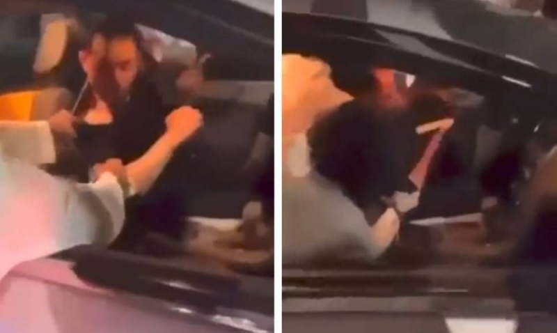 شاهد.. مواطنون يلقون القبض على مقيم مصري في حالة غير طبيعية يقود سيارته ويمزق القرآن وسط شارع عام