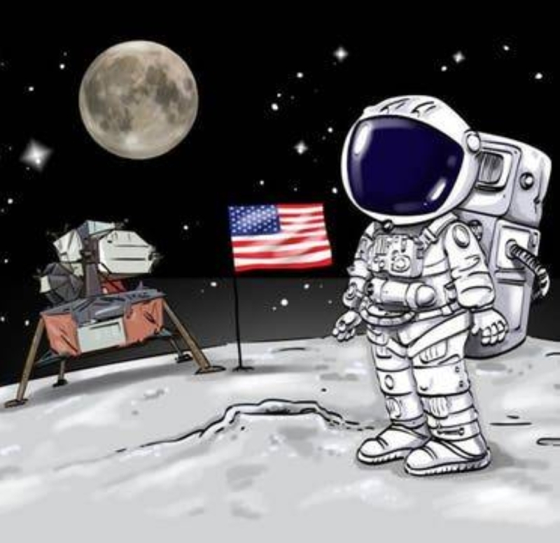 شاهد: رائد فضاء يقف على القمر.. هل يمكنك اكتشاف الخطأ في هذه الصورة خلال 10 ثوانٍ فقط؟