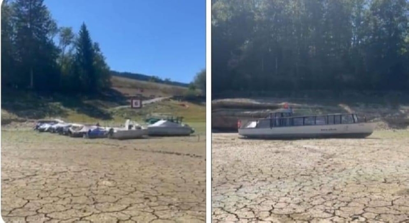 شاهد: اختفاء بحيرة شهيرة في فرنسا بعد تبخر مياهها بسبب الجفاف