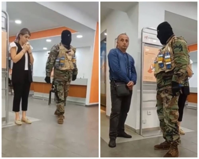 "يرتدي حزام ناسف"... شاهد مسلح يحتجز رهائن داخل بنك بجورجيا ويطلب فدية مليوني دولار