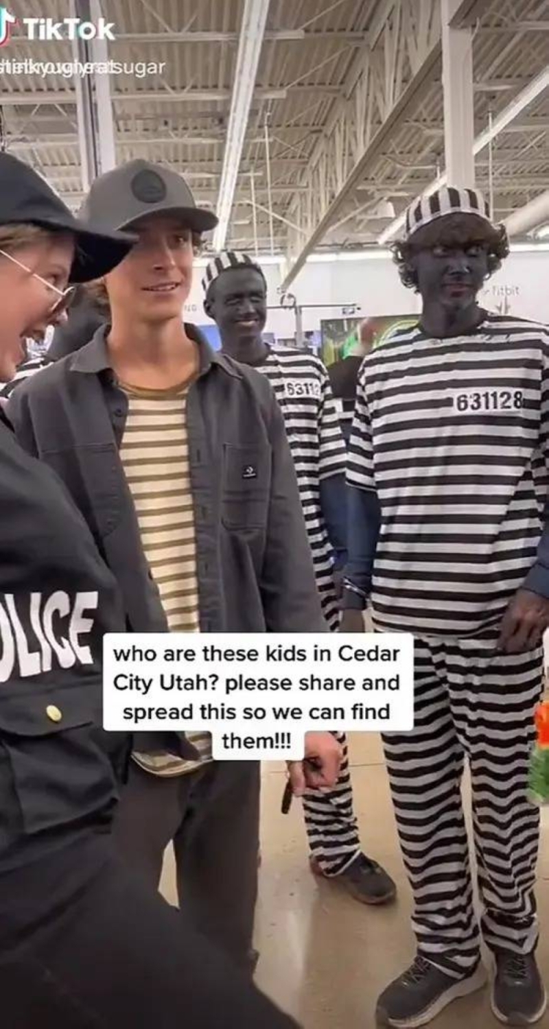 شاهد :  "مراهقون" يثيرون الجدل في أمريكا بعد ارتدائهم ملابس سجناء وصبغ أنفسهم باللون الأسود