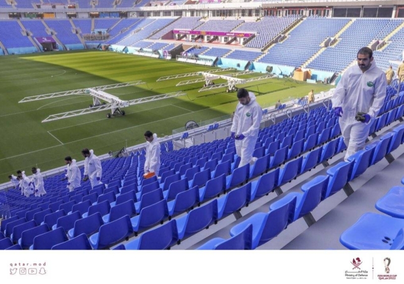 شاهد:  مسح أمني ضد أسلحة الدمار الشامل لملاعب المونديال في قطر