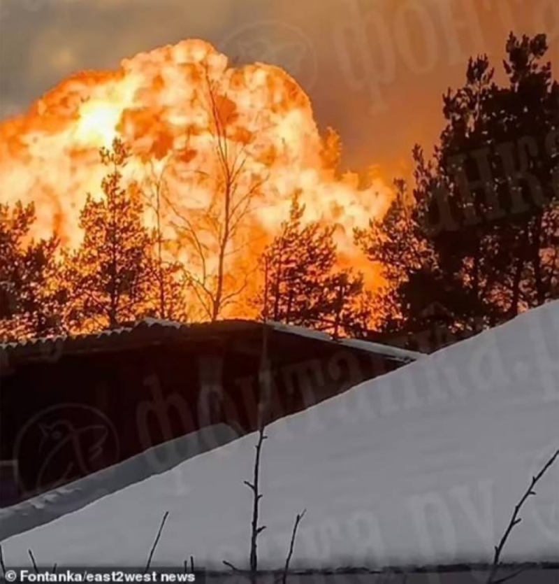 شاهد.. انفجار ضخم غامض يهز مدينة روسية